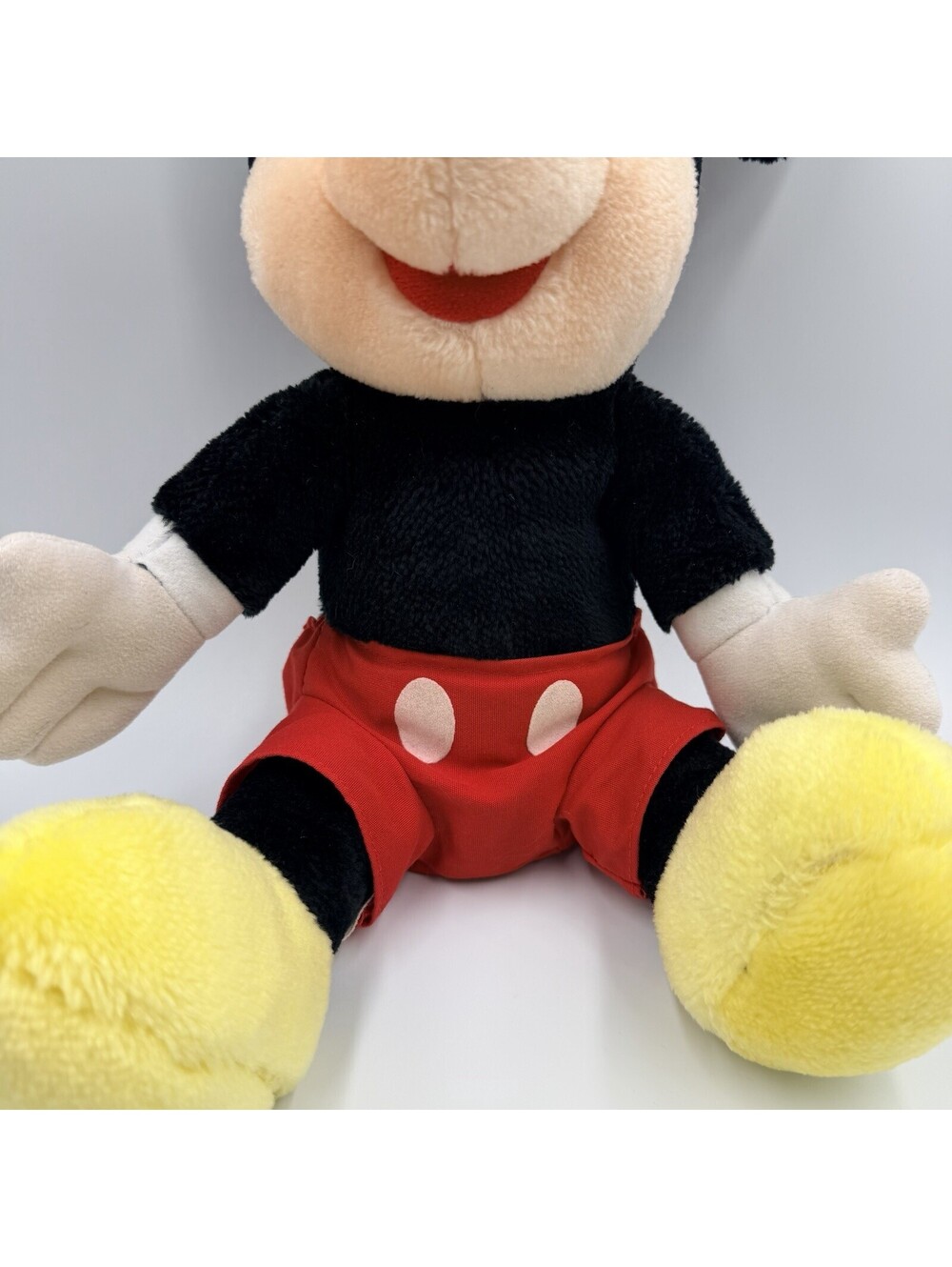 Vintage Disney Parks Mickey Mouse Plush Stuffed Animal Plastic Eyes Shorts 12" - Picture 4 of 7
